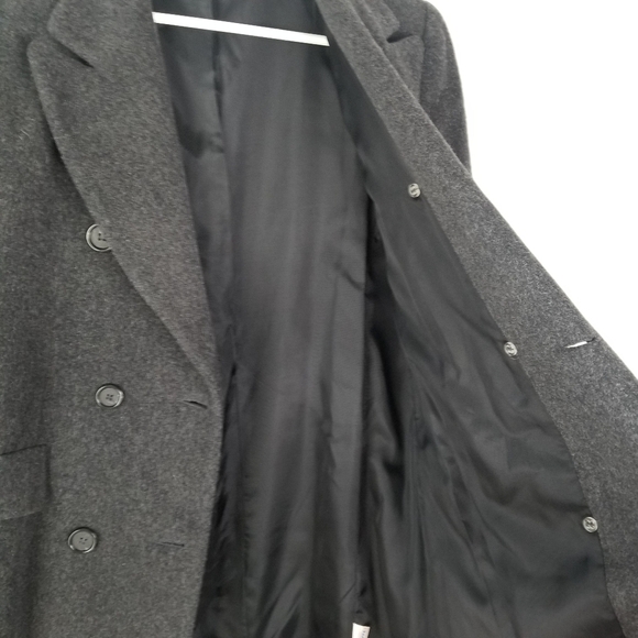 Preston & York Petites Dark Gray 100% Wool Double Breasted Long Coat Size 8P - Picture 14 of 16